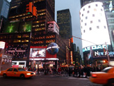 Passage par Times Square en fin de journe