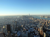 Superbe temps pour admirer Manhattan du haut de l'ESB